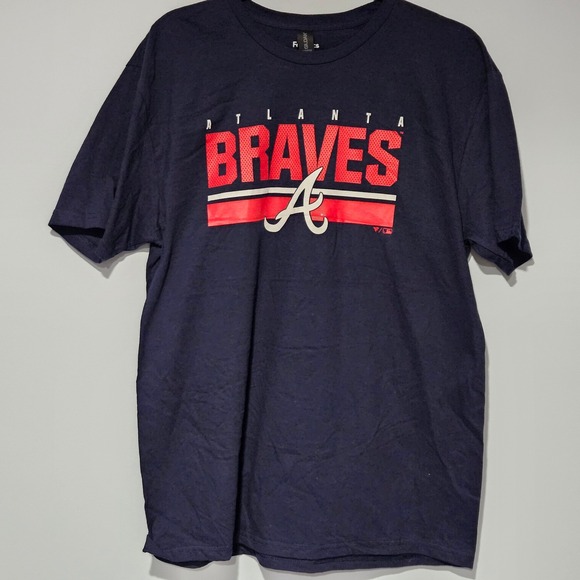 Fanatics Other - Atlanta‎ Braves Fanatics MLB Baseball T Shirt Size Large Navy Blue Tee NWOT